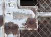 Abandoned Military Metal Screen Close up