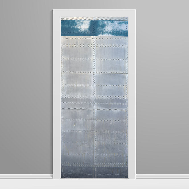 Aluminum rivets Blue Strip Vinyl Door wrap No star