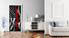 B&W Red Line U.S.A. Flag Custom Printed Door Wrap