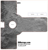 Black wall stone Push Plate Sticker