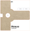 Design template for a door handle push plate with 'RMwraps.com' branding.
