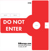 DO not enter Push Plate Sticker
