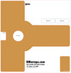 Brown push plate design with labeled parts on a white background, sourced from RMwraps.com.
