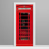 London Red Telephone Booth English Iron Phone Box Door wrap