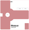 Design template for a door handle push plate with 'RMwraps.com' branding.