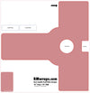 Pink push plate design template with cut-out areas and 'RMwraps.com' branding.