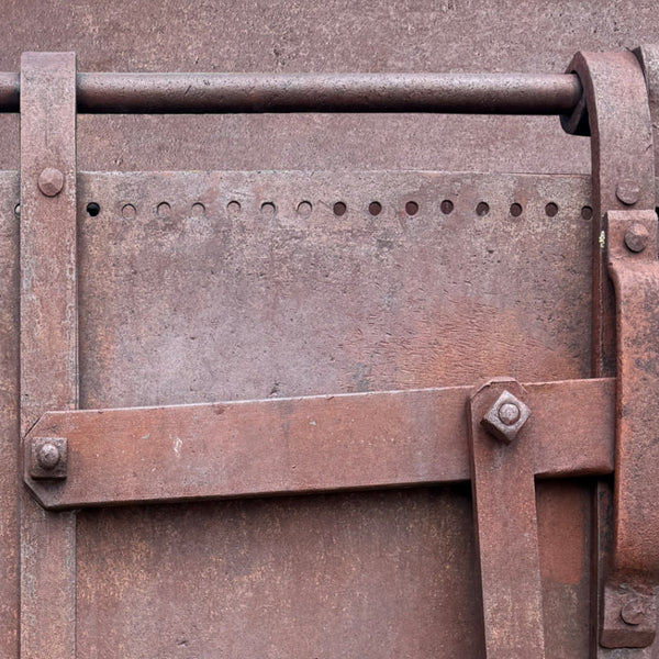 Mining Car Rusted Metal Door Wrap