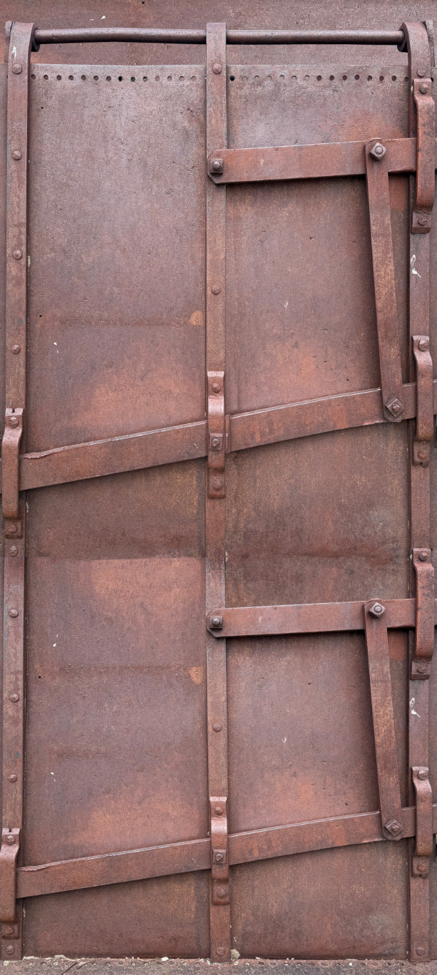 Mining Car Rusted Metal Door Wrap