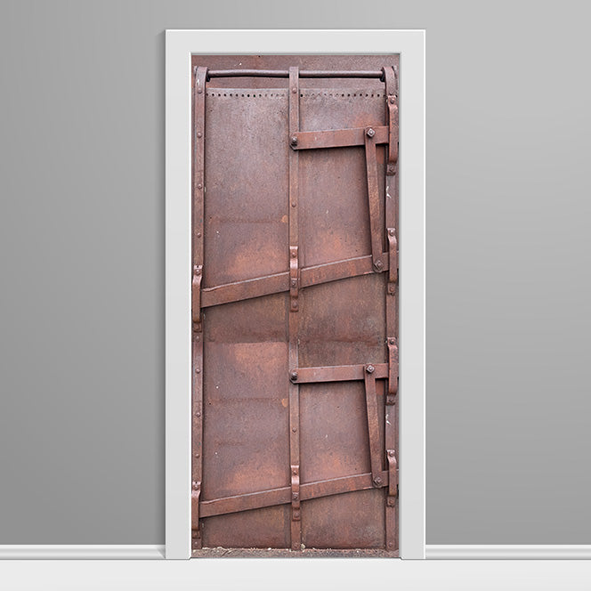 Mining Car Rusted Metal Door Wrap