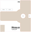 Design template for a door handle push plate with 'RMwraps.com' branding.