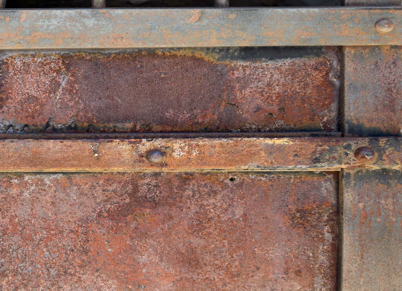 Prison Bar Door Wrap Star Close up Rust
