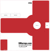 Real Red SW 6868 Push Plate Sticker
