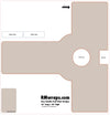 Design template for a door handle push plate with 'RMwraps.com' branding.