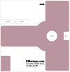 Design template for a door handle push plate with 'RMwraps.com' branding.