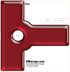 Red push plate design with white center and 'RMwraps.com' branding on a white background