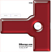 Red door handle pack plate design with 'RMwraps.com' branding on a white background