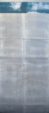 Aluminum Rivets Blue Strip Vinyl Door wrap
