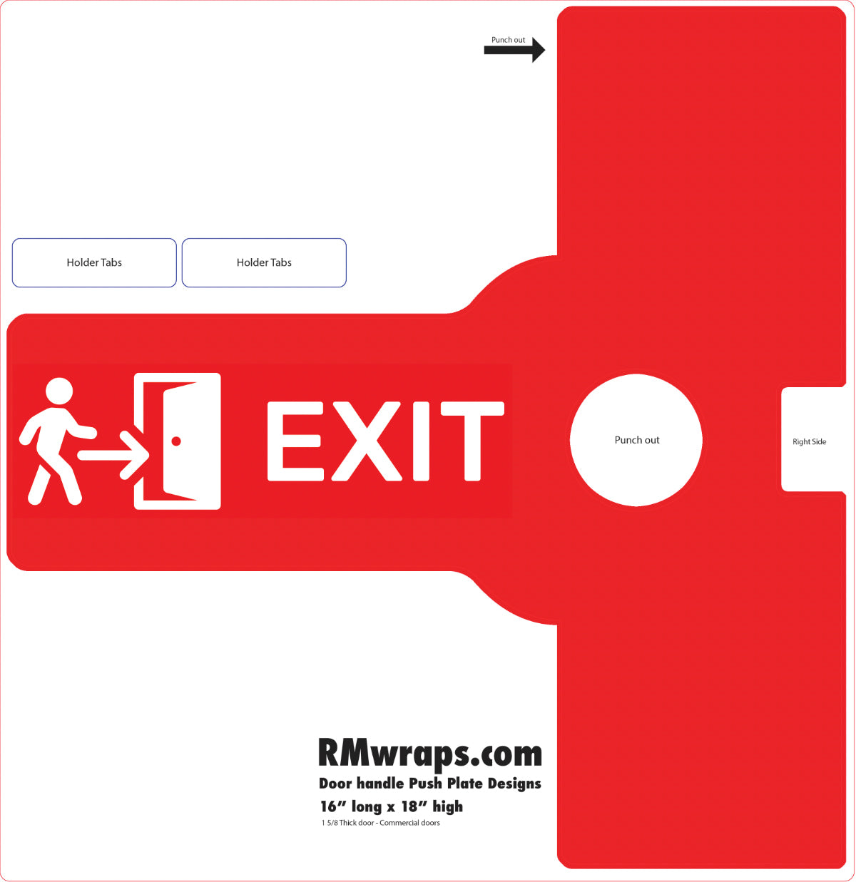 Exit Guy Push Plate Sticker