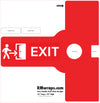 Exit Guy Push Plate Sticker