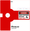 High Voltage - Danger - Push Plate Sticker