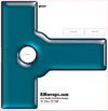 Blue and silver door handle push plate design with 'RMwraps.com' branding