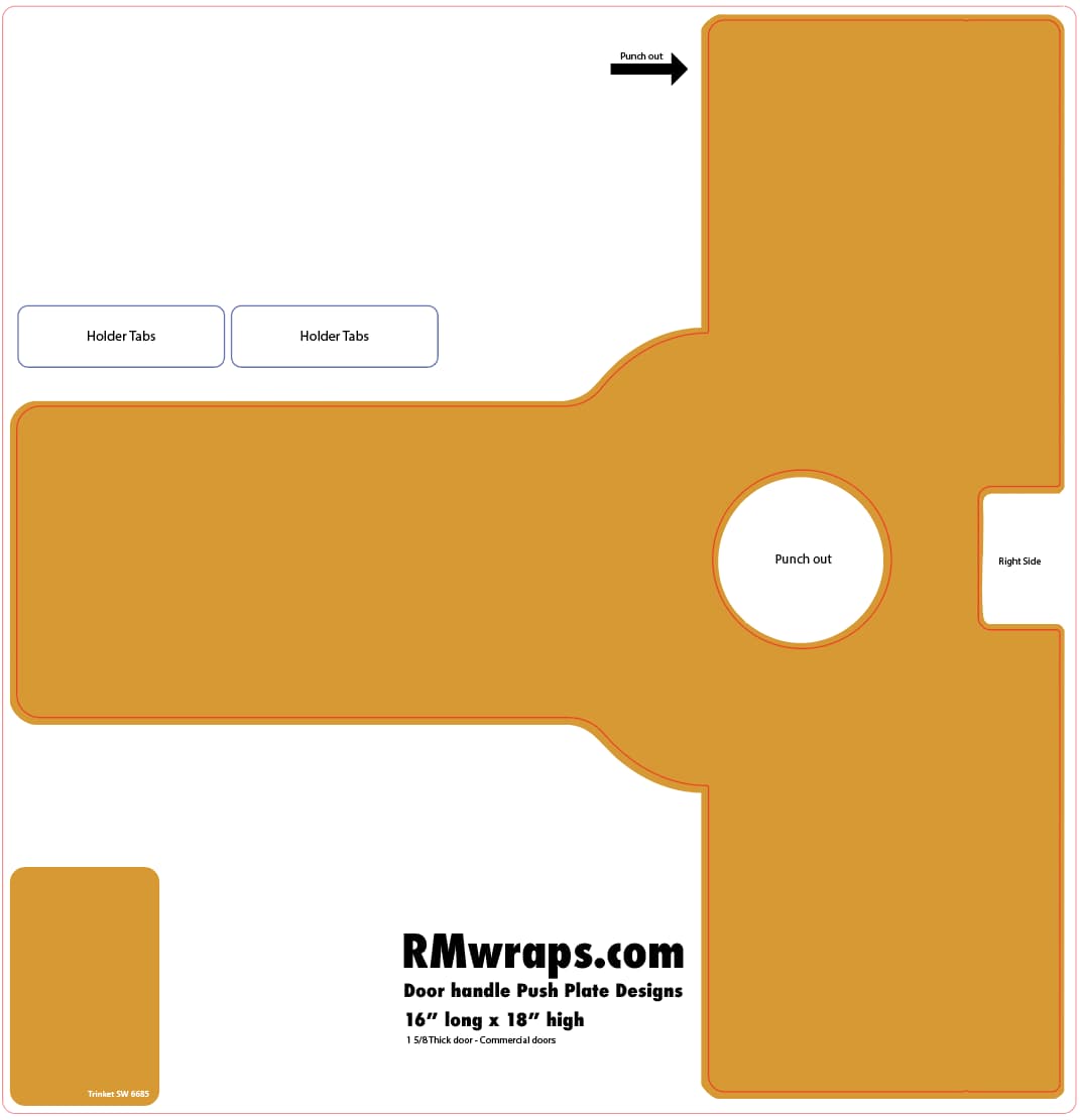 Trinket SW 6685 Push Plate Sticker