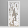White Peeling Painted Fence Door Wrap