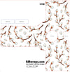 Decorative door handle push plate design with branches and flowers, featuring RMwraps.com branding.