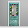 13 Stain glass Green Vinyl Door wrap Blank