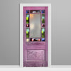 13 Stain glass Purple Vinyl Door wrap Blank