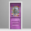 26 Stain glass Door wrap Magenta Frosted Windows
