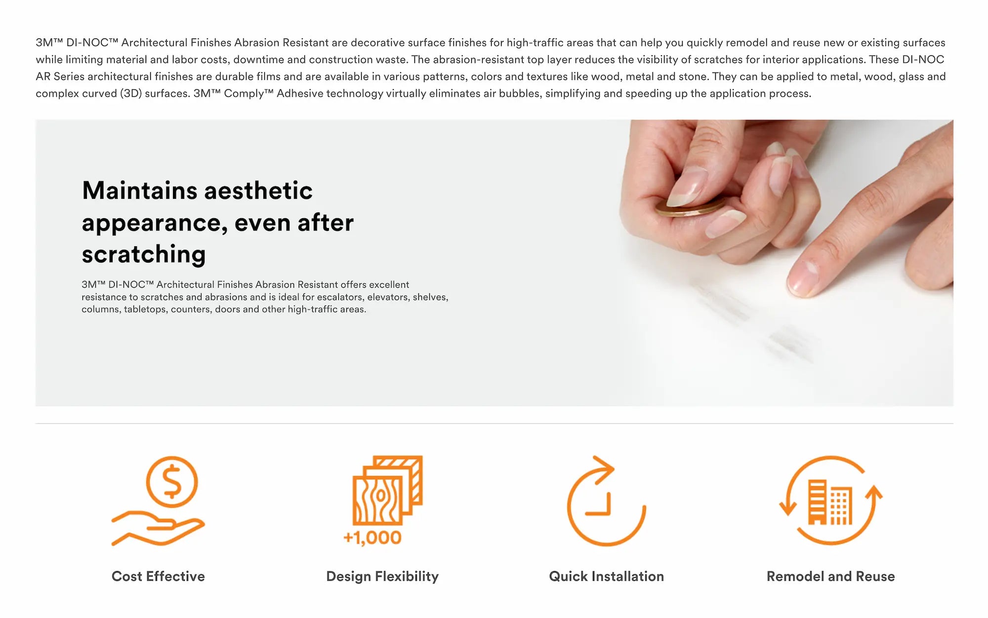 3M Di-Noc Abrasion Resistant Architectural Finishes explainer image