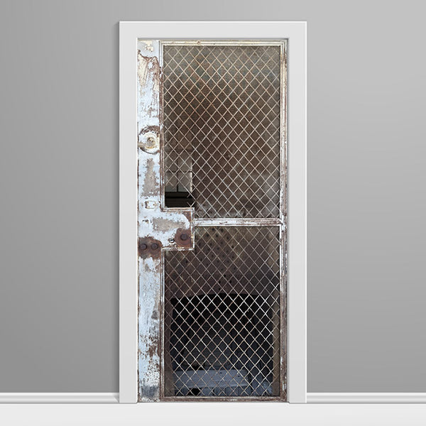 Abandoned Military Metal Screen Door Wrap Left side
