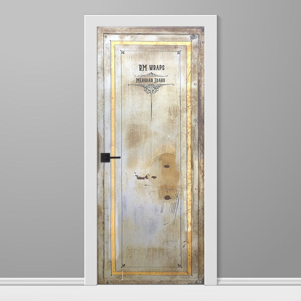 Antique Rusted Metal Safe Door Wrap