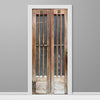 Antique Wooden Double Doors Iron Accents Door Wrap