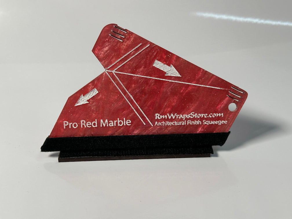 Pro Red Marble Black felt squeegee