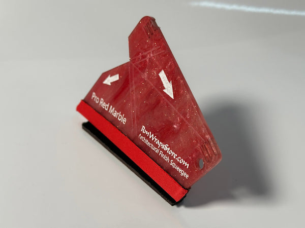 Pro Red Marble Red Micro felt side squeegee