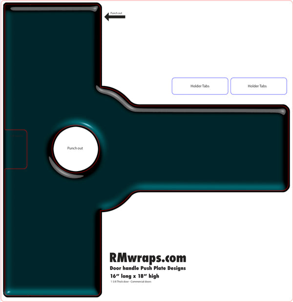Template for vehicle wrap design with 'RMwraps.com' branding