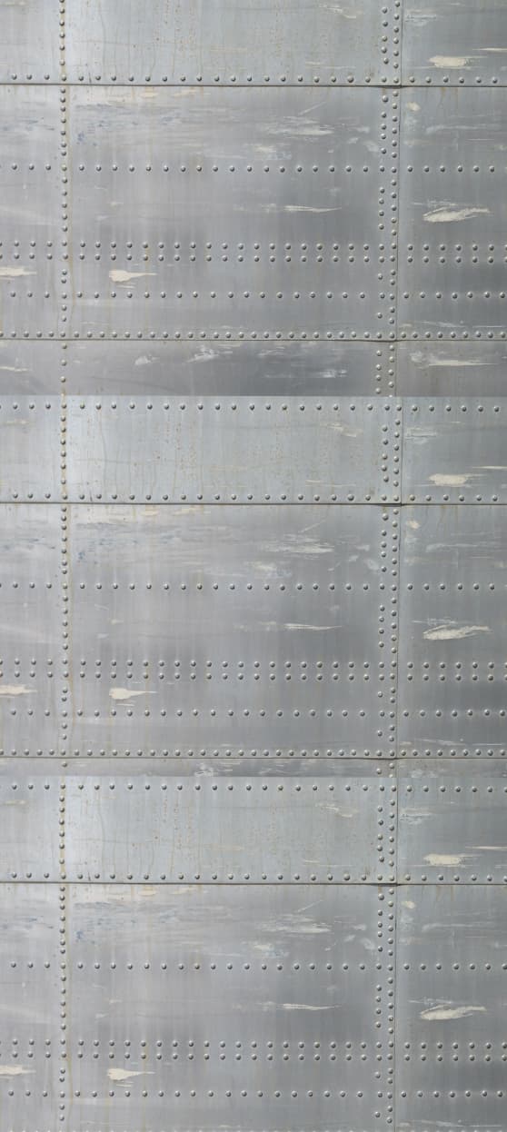 Brushed Aged Aircraft Aluminum with Rivets