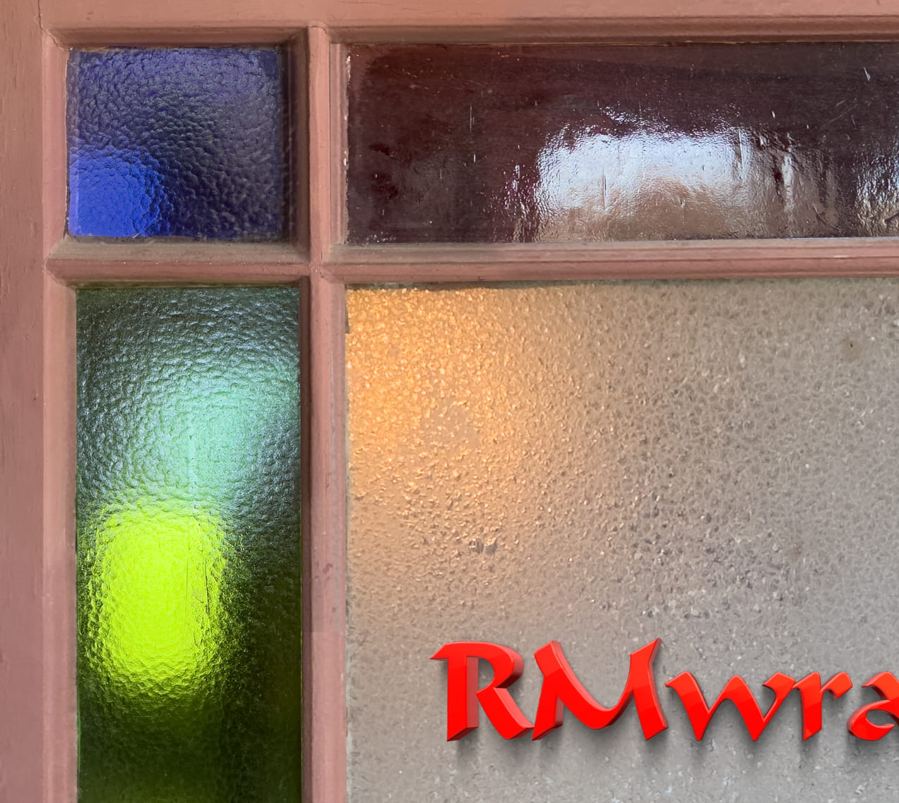 13 Stain glass Grey Vinyl Door wrap Blank