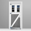 2-Window Grey Dairy Farm Door Wrap