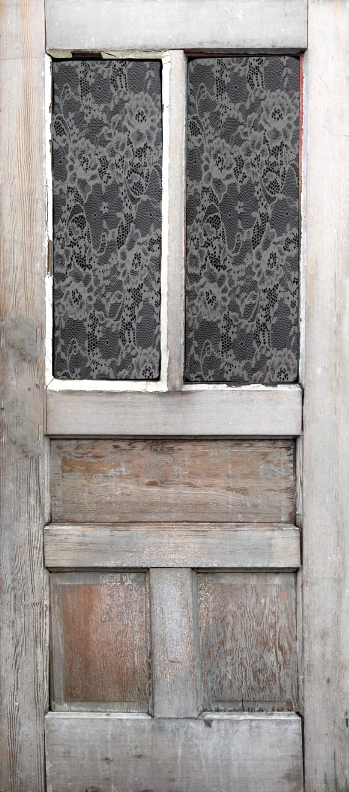 Farmhouse Weathered Wooden Door Wrap Laced