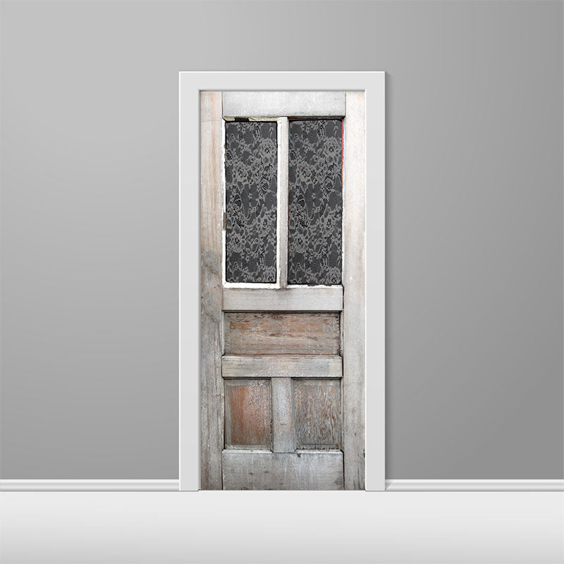 Farmhouse Weathered Wooden Door Wrap Laced