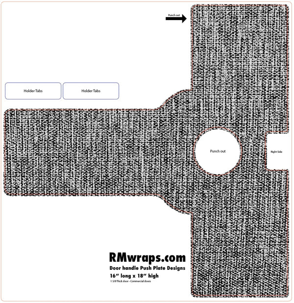 Patterned cutout design with text indicating RMwraps.com