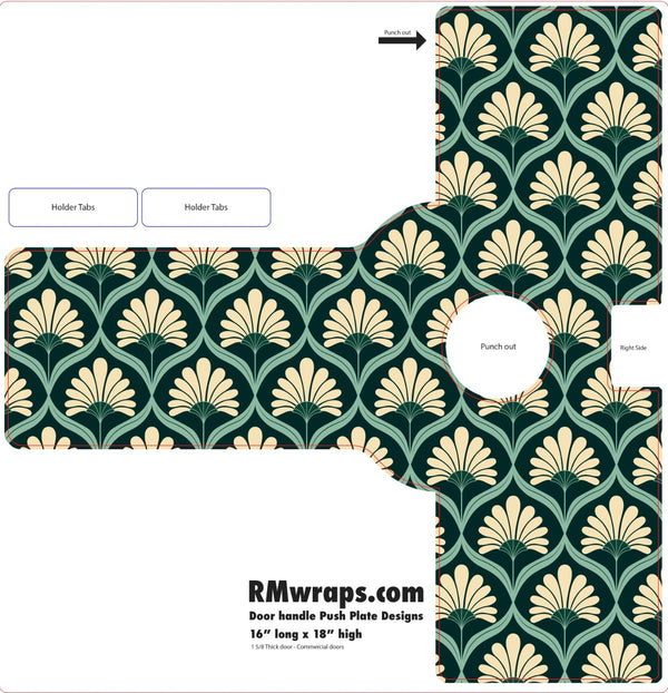 Patterned paper with scallop design on a white background, featuring RMwraps.com branding.