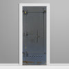 Grey Prison Door with Closed Window Door Wrap right side