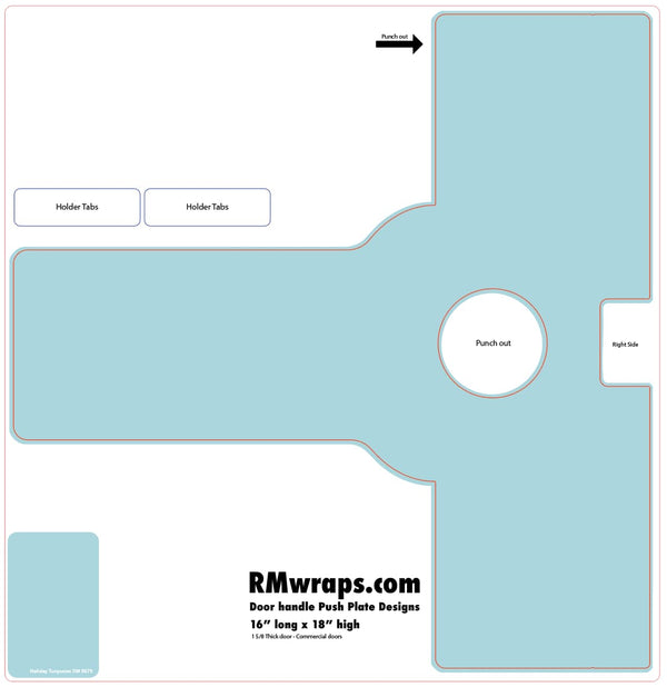 Holiday Turquoise SW 0075 Push Plate Sticker