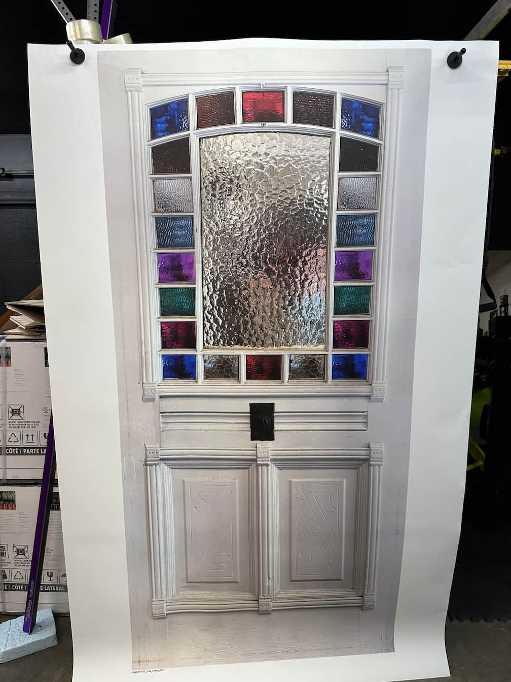 Hyde park Stain Glass window Door Wrap