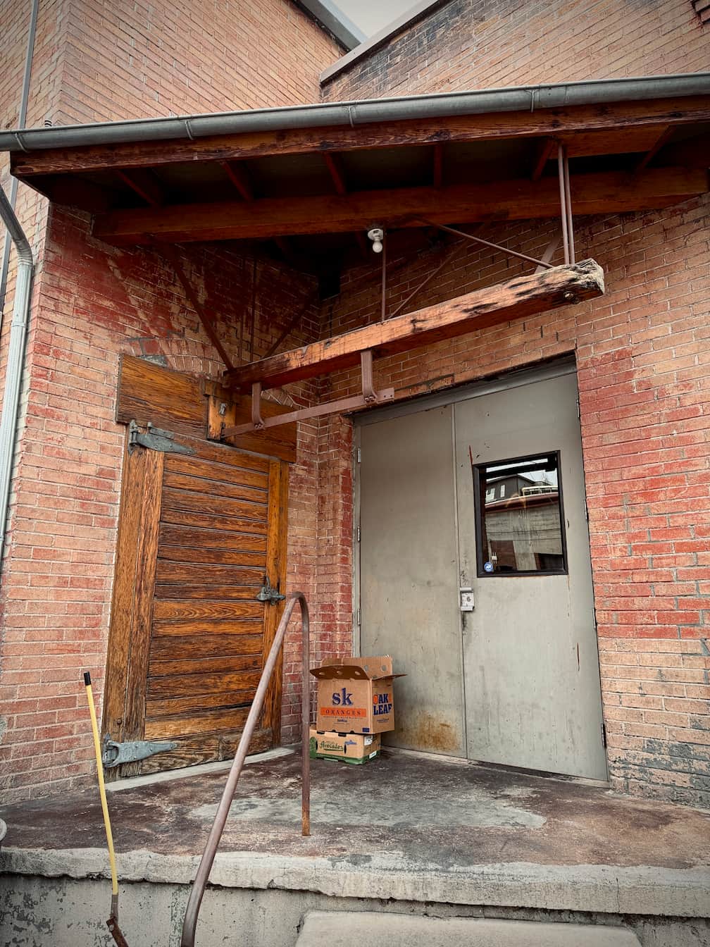 Meat Packing Vintage Wooden Door Wrap