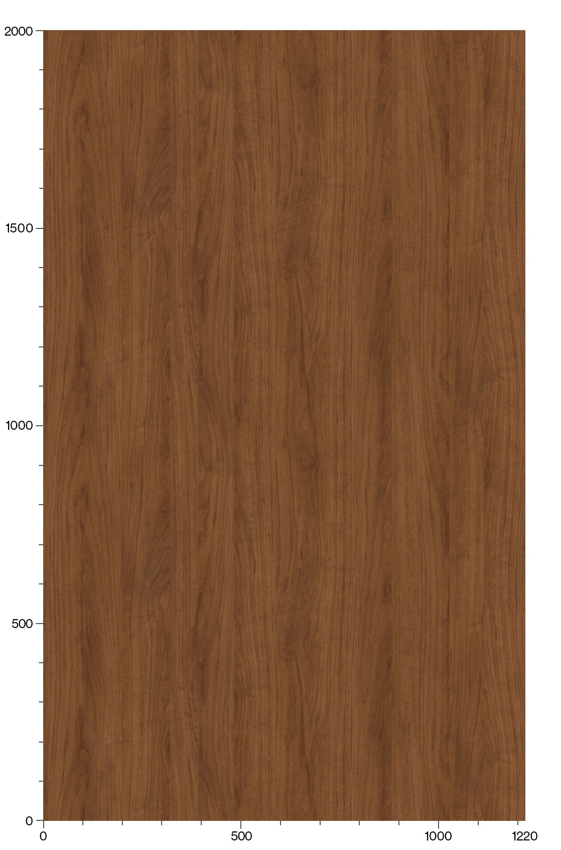 3M Di-Noc Walnut PW-2312MT Architectural Film Pattern Scale